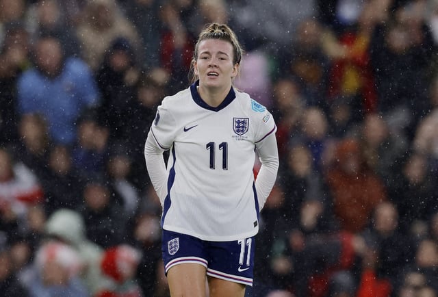 Soccer Football - Women's Euro 2025 Qualifier - England v Republic of Ireland - Carrow Road, Norwich, Britain - July 12, 2024 England's Lauren Hemp reacts Action Images via Reuters/Andrew Couldridge/File Photo