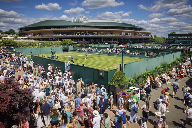 General views of The All England Lawn Tennis & Croquet Club, Wimbledon, London on Thursday, July 3, 2025. Photo by Patrick Hamilton/Sipa USA)(Sipa via AP Images)