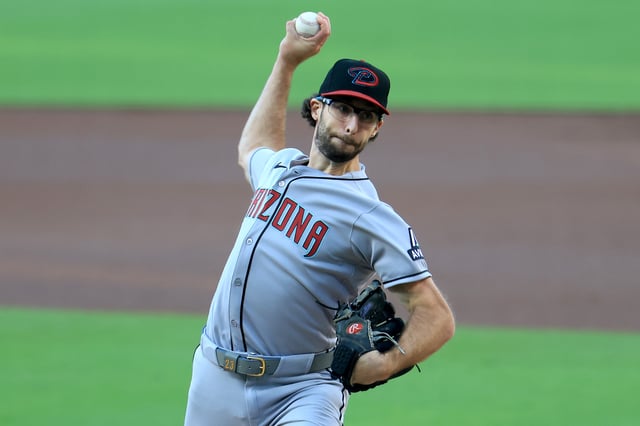 SAN DIEGO, CALIFORNIA - JULY 07: Zac Gallen #23 of the Arizona Diamondbacks pitches during the first inning of a game against the San Diego Padres at Petco Park on July 07, 2025 in San Diego, California.