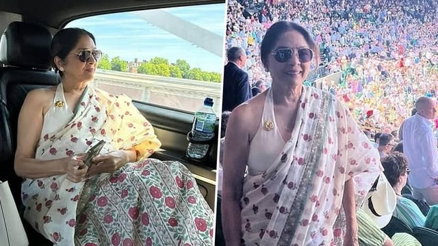 Did Neena Gupta Break Wimbledon Game Dress Code? Panchayat Star’s ‘Sanganeri Saree’ Sparks Confusion | Image: X