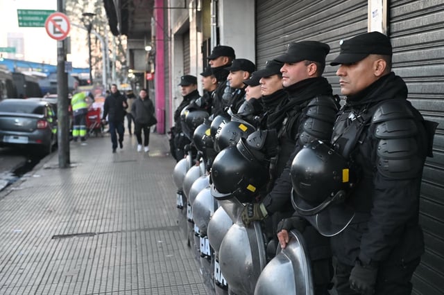 El despliegue de fuerzas de seguridad en Liniers, esta mañana