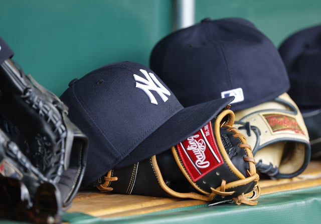 PITTSBURGH, PA - APRIL 04: A new era New York Yankees baseball hat is seen in action against the Pittsburgh Pirates during the home opener at PNC Park on April 4, 2025 in Pittsburgh, Pennsylvania.