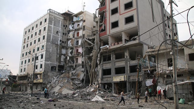 Le 9 octobre 2023 à Gaza après les premiers bombardements israéliens.