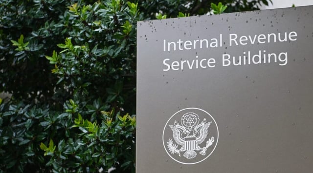 A sign outside the Internal Revenue Service building in Washington, D.C., United States, on May 28, 2025. (STR/NurPhoto via Getty Images/Courtesy)