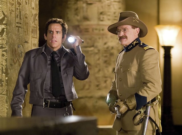 Larry Daley (Ben Stiller, left) and Teddy Roosevelt (Robin Williams) explore the incredible events taking place all around them in a natural history museum. A new “Night at the Museum” film is in development with a fresh cast and storyline, as emotional details from Williams’ final performance come to light.