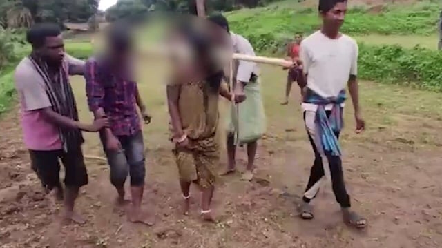 Video: Newly-married couple tied to yoke like oxen, forced to plough field