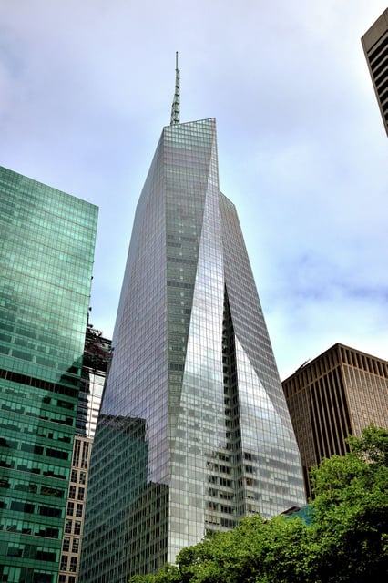 The Bank of America Tower in New York City is 1,200 feet tall. 