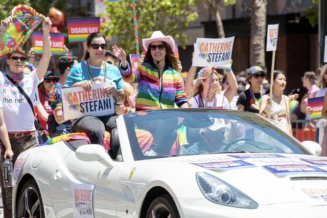 FILE: Catherine Stefani, now assemblymember for District 19, participates in the 54th annual San Francisco Pride Parade on June 30, 2024, in San Francisco.