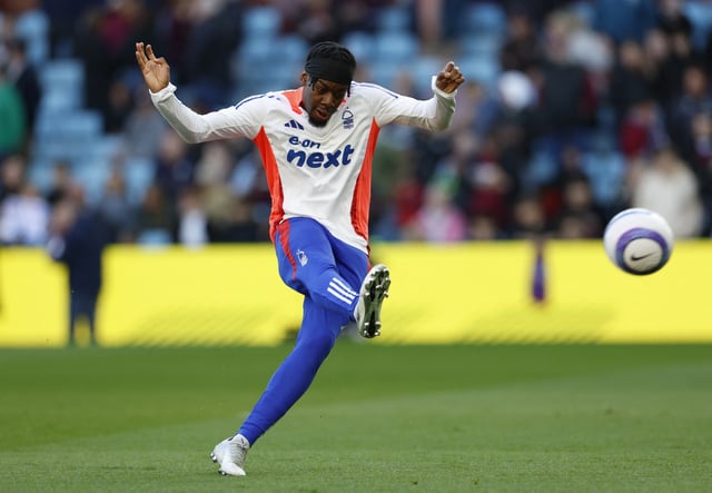 Soccer Football - Premier League - Aston Villa v Nottingham Forest - Villa Park, Birmingham, Britain - April 5, 2025  Nottingham Forest's Anthony Elanga during the warm up before the match Action Images via Reuters/Peter Cziborra/File Photo