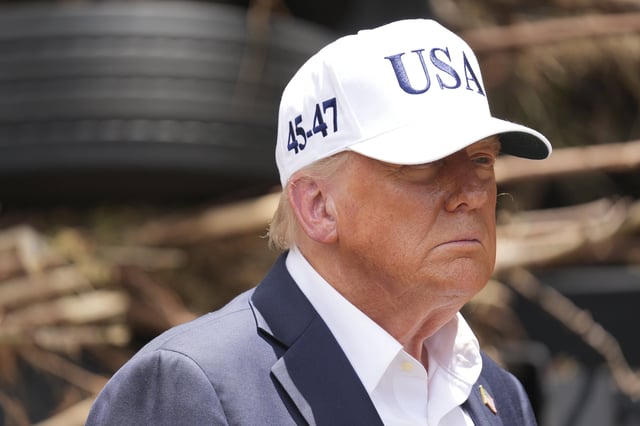 Donald Trump, este viernes, durante una visita a Texas
