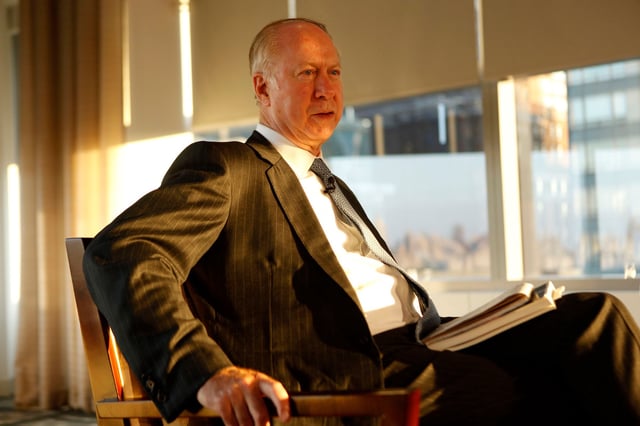 This 2012 photo shows David Gergen, CNN senior political analyst and former White House Communications Director,  the at Time Warner Center in New York City.