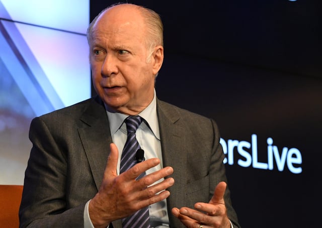 American political commentator David Gergen speaks during the Reuters Newsmaker on American Leadership, Presidents Good, Bad, And Indifferent at the Thomson Reuters Headquarters in Times Square, Manhattan, New York, U.S., May 2, 2017. REUTERS/Darren Ornitz