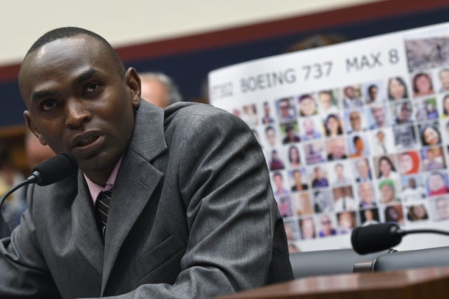 FILE - Paul Njoroge testifies during a House Transportation subcommittee hearing on Capitol Hill in Washington, July 17, 2019, on aviation safety. (AP Photo/Susan Walsh, File)