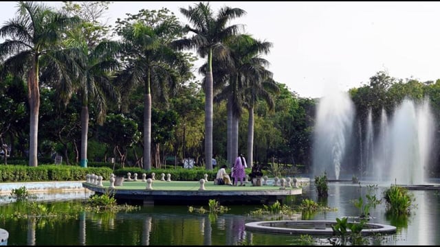 Nehru Park in Chanakyapuri where the art gallery has been inaugurated. (Arvind Yadav/HT Photo)