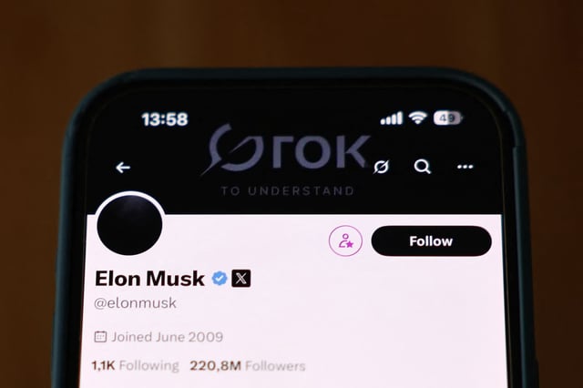 Le compte X d'Elon Musk, le 7 juin 2025.