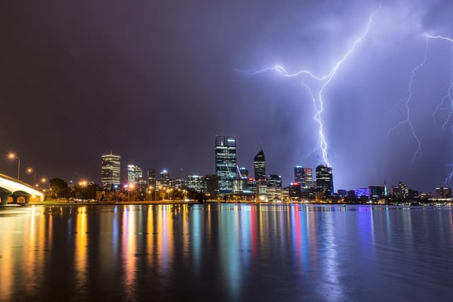 Perth can expect showers and gusty winds from Saturday, with about 10–20mm of rain and isolated storms likely, before the front moves towards Adelaide. 