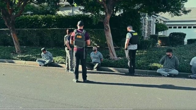 The eight suspects have been booked into the San Joaquin County Jail on various felony charges, said the sheriff's office. 
