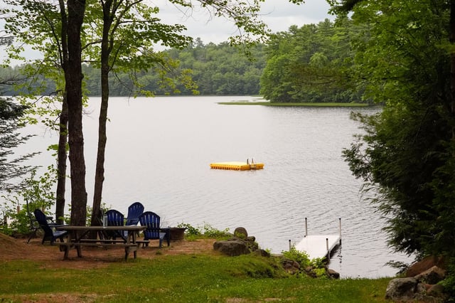 Crawford Pond is seen Wednesday, July 9, 2025, in Union, Maine. Police are investigating the murder of a woman last seen paddleboarding on the pond. (AP Photo/Robert F. Bukaty)