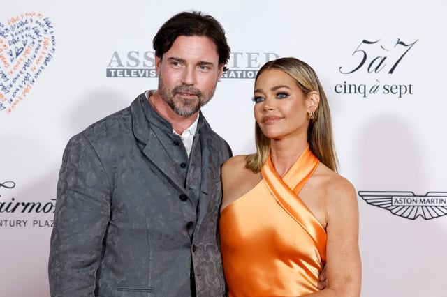 LOS ANGELES, CALIFORNIA - JUNE 02: (L-R) Aaron Phypers and Denise Richards attend the 30th Annual Race To Erase MS Gala at Fairmont Century Plaza on June 02, 2023 in Los Angeles, California. (Photo by Frazer Harrison/Getty Images for Race to Erase MS)