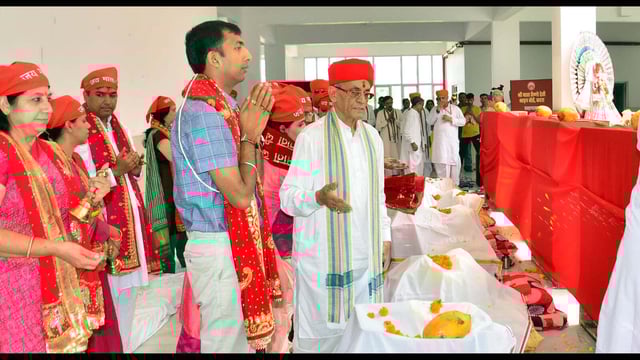 During the poojan rituals, Anshul Garg, chief executive officer, Shri Mata Vaishno Devi Shrine Board, stated that as per the board’s 75th meeting directives under the chairmanship of lieutenant governor Manoj Sinha, five temples will be dedicated on July 13 across distinct villages of Reasi district namely Gorta Kalika Sathaan, village-Harotkote; Pancheri Galli, village-Dangakote; Tote Devsthan, village-Tote; village-Devigarh of tehsil Bhomag and village-Chasana. (HT Phoro)