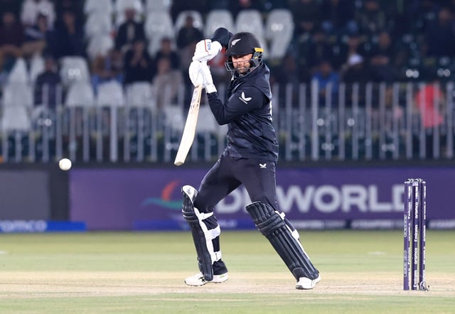 Cricket - ICC Men's Champions Trophy - Group A - New Zealand v Bangladesh - Rawalpindi Cricket Stadium, Rawalpindi, Pakistan - February 24, 2025 New Zealand's Devon Conway in action REUTERS/Akhtar Soomro/File Photo