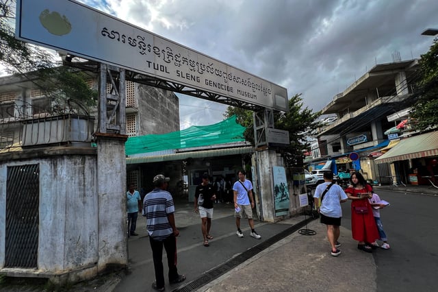 Tourists visit the Tuol Sleng Genocide Museum after the site was added to UNESCO's World Heritage List on July 11, in Phnom Penh, Cambodia, July 12, 2025. REUTERS/Chantha Lach