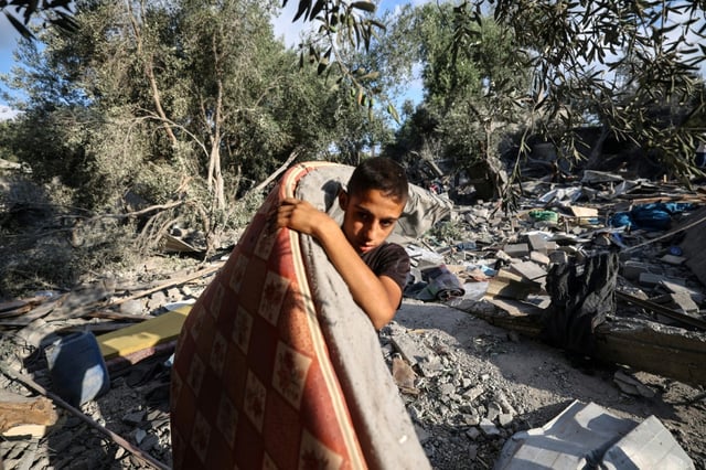 An Israeli air strike hit a house in Nuseirat camp in central Gaza overnight