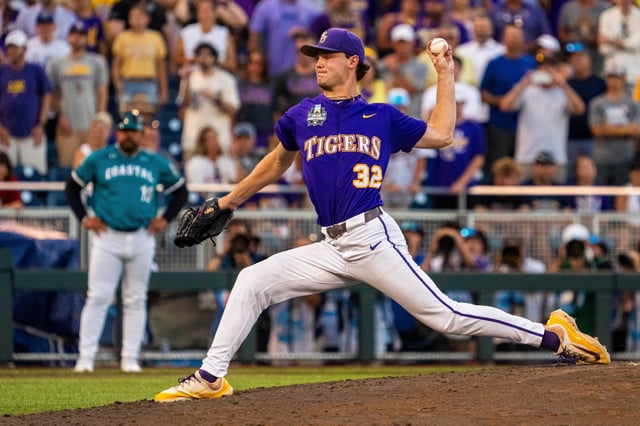 In his final collegiate start, LSU Tigers pitcher Kade Anderson tossed a three-hit shutout against Coastal Carolina in the 2025 College World Series. It could springboard him to become the No. 1 overall pick in the MLB draft.