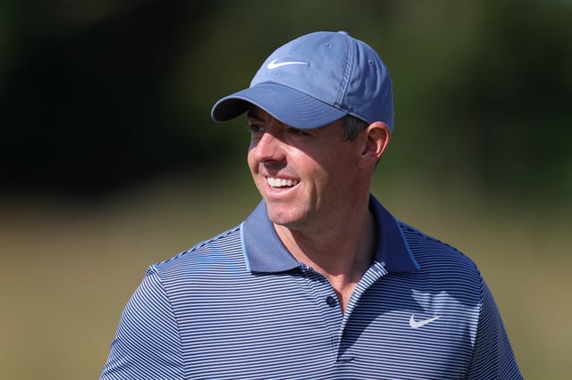NORTH BERWICK, SCOTLAND - JULY 11: Rory McIlroy of Northern Ireland reacts on the 11th hole on day two of the Genesis Scottish Open 2025 at The Renaissance Club on July 11, 2025 in North Berwick, Scotland. (Photo by Andrew Redington/Getty Images)