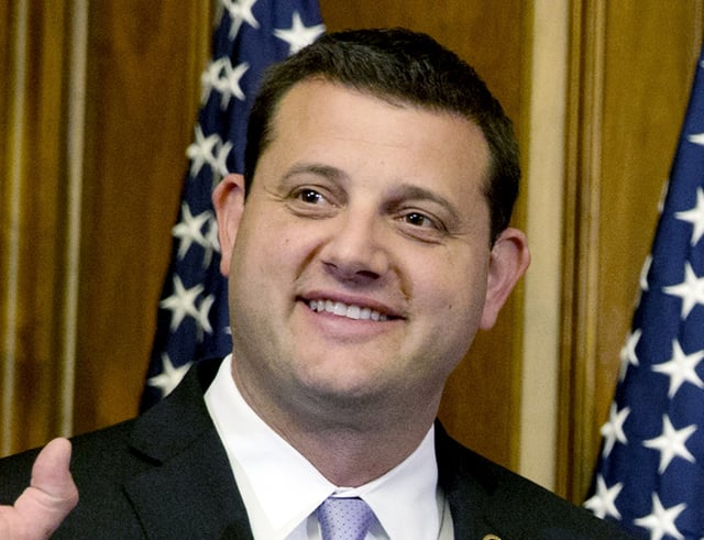 FILE – U.S. Rep. David Valadao, R-Calif., poses for a photo in Washington on Jan. 6, 2015. (AP Photo/Jacquelyn Martin, File)