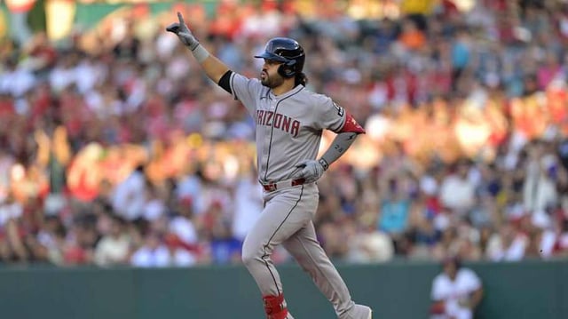Suarez hit two home runs in the Diamondbacks’ 10-5 loss to the Angels.