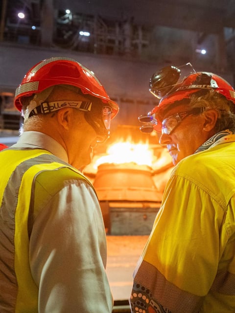 Prime Minister Anthony Albanese will make the case for Australian iron ore in China (pictured at BlueScope Steelworks at Port Kembla). PMO via NewsWire