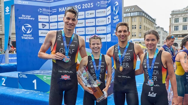 Das deutsche Team bei der Triathlon Mixed WM