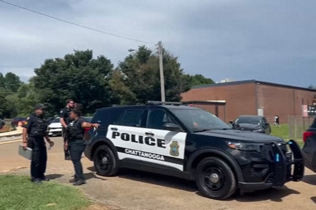 Police on the scene after multiple people were injured in a shooting at Tyner Recreation Complex in Chattanooga, Tenn., on Saturday.