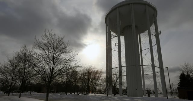 Golden Valley main water tower, photographed on 2/5/14. Golden Valley, Crystal and New Hope residents came within an hour of running out of tap water last summer when a storm knocked out water pump power and a major watermain exploded in Robbinsdale. We came within minutes of no water, said Golden Valley Mayor Shep Harris. The narrowly escaped tri-city drought highlighted the lack of a water backup plan, an issue the three cities had discussed for at least five years. Last month, a $4 million ba