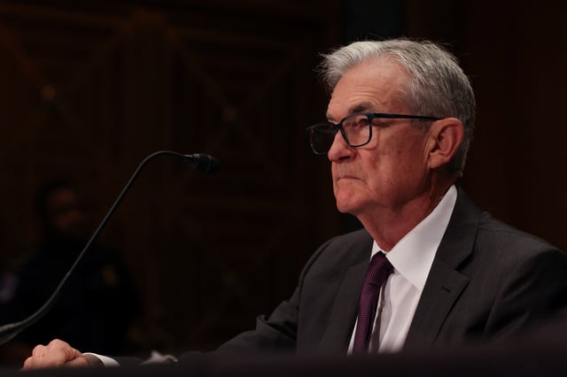 U.S. Federal Reserve Chair Jerome Powell testifies before a Senate Banking, Housing and Urban Affairs Committee hearing on "The Semiannual Monetary Policy Report to the Congress," on Capitol Hill in Washington, D.C., U.S., June 25, 2025. REUTERS/Kevin Mohatt/File Photo
