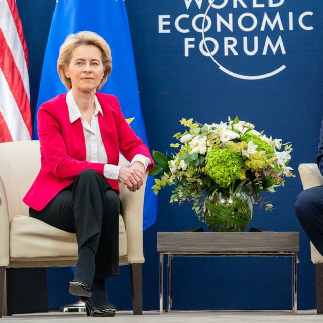 EU-Kommissionspräsidentin Ursula von der Leyen und US-Präsident Donald Trump – kommt es zum Zoll-Deal? (Archivfoto)