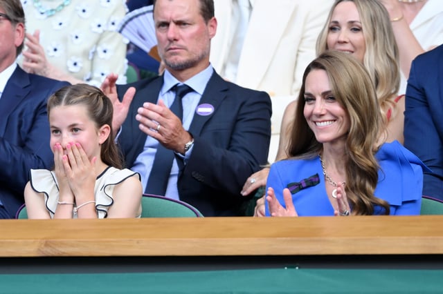 Princess Charlotte and her mum attend the final day of the Wimbledon Tennis Championships