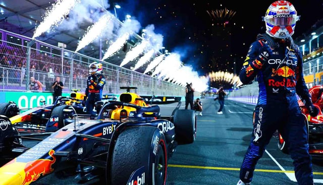 Max Verstappen tras una victoria con el equipo RedBull