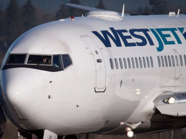 File photo of a WestJet plane.