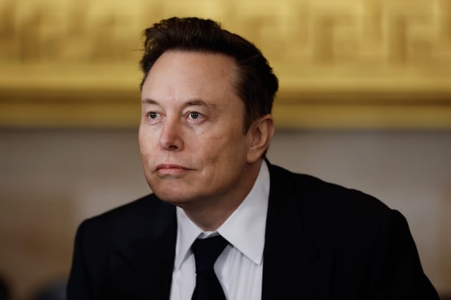 Elon Musk at the inauguration of Donald Trump in the U.S. Capitol on Jan. 20.