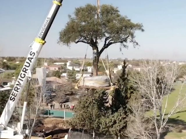 A pesar de la resistencia, sacaron para reubicar el quebracho de más de 280 años de Villa Allende