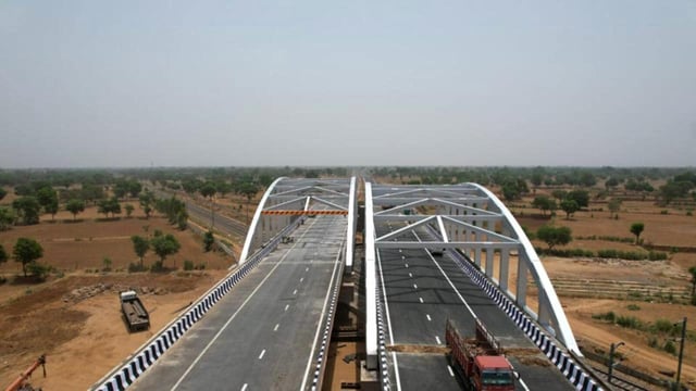 A stretch of the Delhi-Mumbai expressway. (HT Photo)