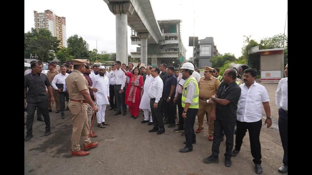 He also pulled up Metro officials over a ramp construction that was disrupting traffic and expressed displeasure over unauthorised constructions on natural streams, calling it a major cause of monsoon flooding. (HT)