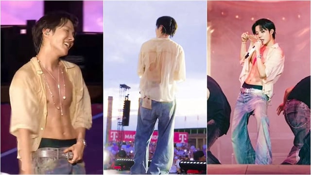 BTS J-Hope At Lollapalooza Berlin: 'Hobipalooza' Leaves ARMYs Gasping Seeing His 'Useless' Transparent Shirt; Jimin, V Cheer - Watch