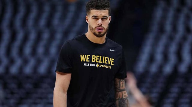 Former Denver Nuggets forward Michael Porter Jr. (1) before the game against the Oklahoma City Thunder.
