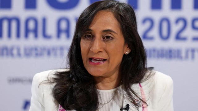 Canadian foreign minister Anita Anand speaks during an interview at Kuala Lumpur, Malaysia, on July 10. (REUTERS)