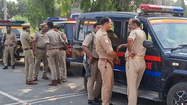 A pistol, a revolver, a country-made pistol, ammunition and a car without number plate have been recovered.