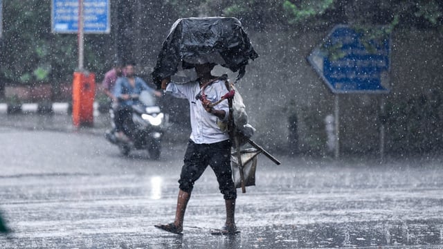 Parts of Delhi received patchy light showers in the early hours of Monday, with gusty winds.