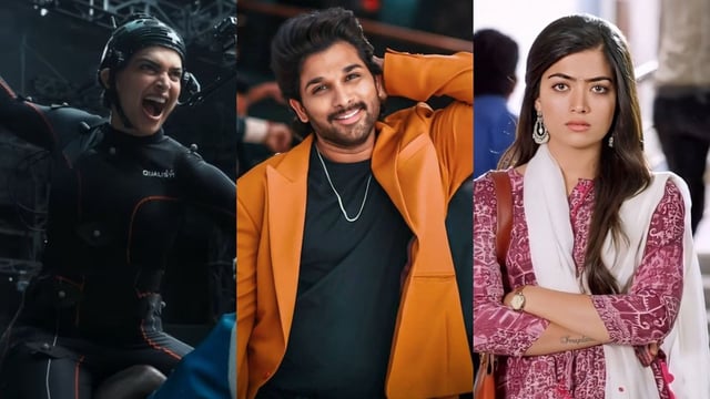 Deepika Padukone, Allu Arjun and Rashmika Mandanna